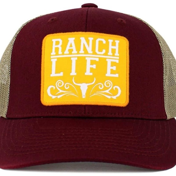 KBETHOS | Accessories | Kbethos Burgundy And Tan Ranch Life Hat | Poshmark